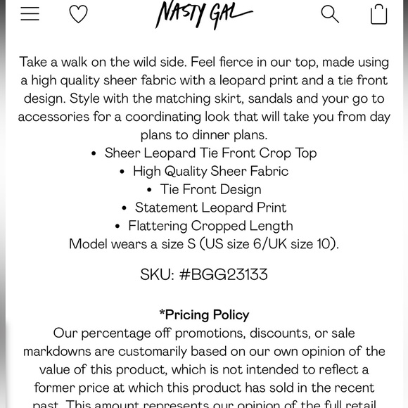 Nasty Gal Animal Print Sheer Bell Sleeve Tie Top 2 Piece Midi Skirt Set - Picture 7 of 12